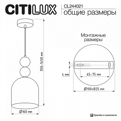 Подвесной светильник Citilux TENDY CL244021 400_400_2833480