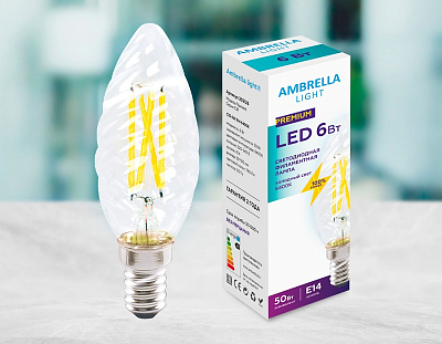 Лампа светодиодная Ambrella Light С37 E14 6Вт 6400K 202126 400_400_2002078
