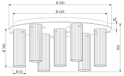 Потолочная люстра Eurosvet Merge 502111/7 250_100_3093541