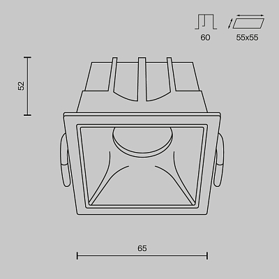 Встраиваемый светильник Technical DL043-01-10W4K-D-SQ-WB 400_400_2852160