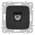 Розетка телефонная RJ-11 без рамки Arte Milano am-205 205.51-1.black 250_100_2167186