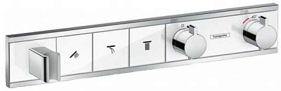 15356400S Set HG RainSelect термостатический смеситель для душа (15356400+15311180) белый/хром 400_400_1436485