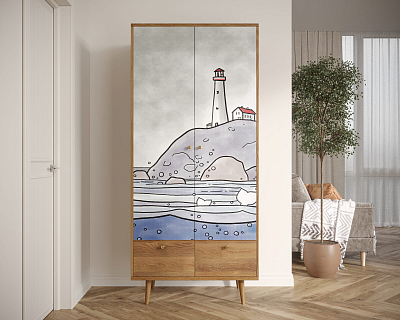 Шкаф двухстворчатый "Berber" арт BB16/Print_51 400_400_1932919