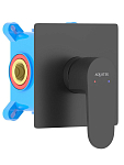 AQ1266MB ОБЕРОН смеситель Смесители для душа 1 режим (внешняя и скрытая часть), матовый черный 250_100_2408947