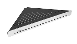 Полка SLIM C угловая черный/хром 250_100_Array