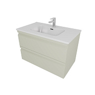 AQ77080-GS Комплект мебели: Тумба 80см ВЕГА с раковиной AQ0480-00, 2 ящика, цвет шалфей зеленый 500_191_3232539