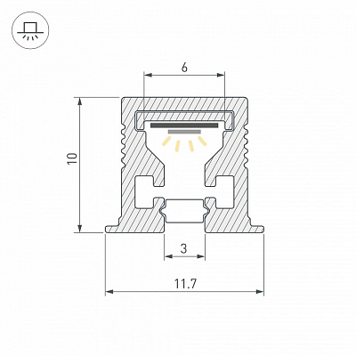 Короб встраиваемый Arlight SL-MINI 058626 400_400_2731023