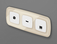 Розетка Ethernet RJ-45 и со шторками, без рамки Ambrella Volt OMEGA MO132005 250_100_2681245