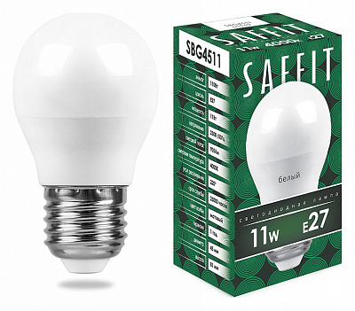 Лампа светодиодная Feron Saffit SBG4511 E27 11Вт 4000K 55139 400_400_691612