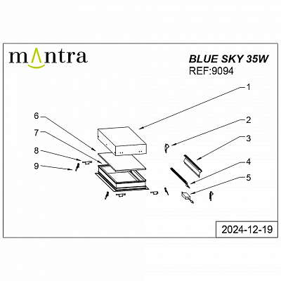 Встраиваемый светильник Mantra Blue Sky 9094 400_400_1708539