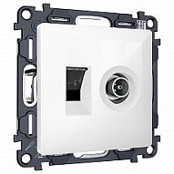 Механизм ТВ-розетки оконечные и розетки Ethernet RJ-45 со шторкам Ambrella Volt ALFA MA112510 500_191_2307961