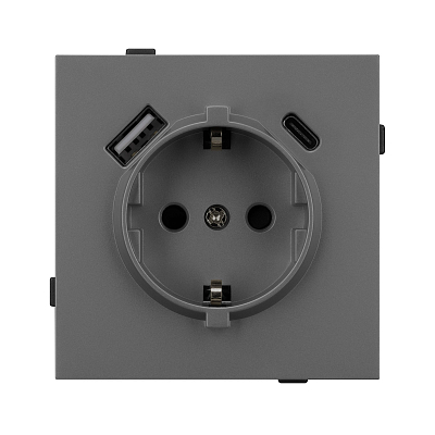 Розетка 2хUSB type A и C без рамки Arlight SCT-TENDO 054609 400_400_3095576