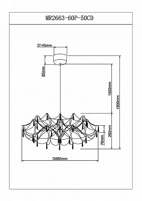 Подвесная люстра MyFar Ersilia MR2663-60P-50CD 400_400_3094214