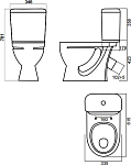СТАНДАРТ КОМФОРТ Унитаз-компакт Белый S1 (WC.CC/Standart/2-DM/WHT.G/S1) 250_100_2420984