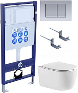 SET AQUATEK ЕВРОПА cmp011 (рама AQUATEK Standard INS-0000012, клавиша KDI-0000011, крепеж KKI-0000002+унитаз ЕВРОПА AQ1106-00 с тонким сиденьем sc) 500_191_3226797