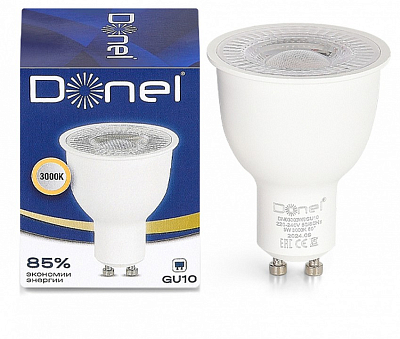 Лампа светодиодная Donel DN03 GU10 9Вт 3000K DN03003W9GU10 400_400_2198680