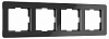 Рамка на 4 поста Werkel Acrylic (черный) W0042708 100_100_2296977
