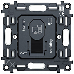 Механизм розетки телефонной RJ-11 со шторкам Ambrella Volt QUANT VM185 250_100_Array