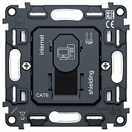 Механизм розетки телефонной RJ-11 со шторкам Ambrella Volt QUANT VM185 500_191_3230704