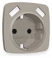 Накладка для розетки с заземлением и со шторками и 2хUSB type A Ambrella Volt OMEGA OP3690 500_191_2307712