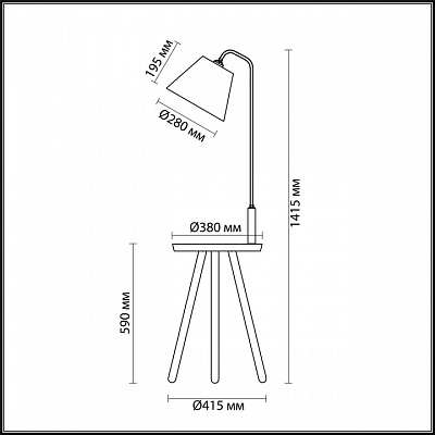 Стол журнальный с торшером Odeon Light Kalda 4666/1F 400_400_2839182