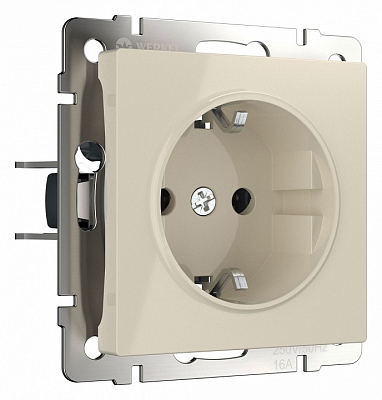 Розетка с заземлением, без рамки Werkel слоновая кость W1171003 400_400_2129508