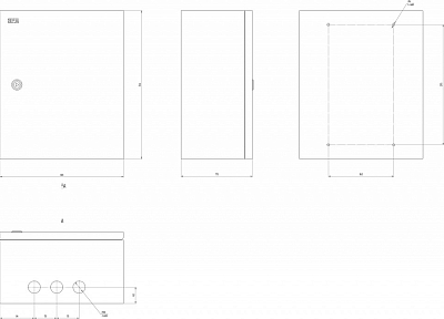 Электрический щиток накладной Эра  NO_SIMPLE_STM_SHMP-03_IP31 400_400_2871892