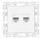 Розетка Ethernet RJ-45 без рамки Arte Milano am-217 217.45-2.white