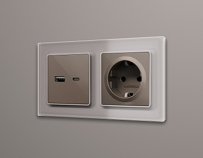 Накладка для розетки с заземлением и со шторками Ambrella Volt ALFA AP6370 400_400_2185345