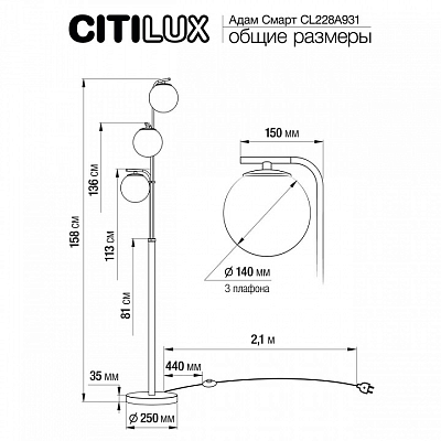 Торшер Citilux Адам Смарт CL228A931 400_400_1674061