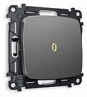 Выключатель проходной одноклавишный с подсветкой без рамки Ambrella Volt OMEGA MO652030 500_191_2307388