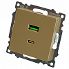 Розетка 2хUSB type A и C без рамки Stekker Катрин 50053 100_100_2160579