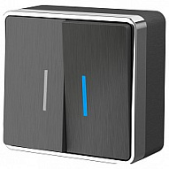 Выключатель двухклавишный с подсветкой Werkel Gallant (графит рифленый) W5020104 500_191_2296710