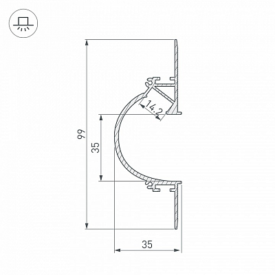 Профиль для карнизов Arlight ARH-CEIL 034982 400_400_1895595