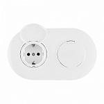 Розетка с заземлением и шторкой, с крышкой Arte Milano SET08-2 SET08-2-41-1x2 white 250_100_2182318