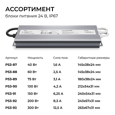 Блок питания OGM  PS3-92 400_400_3121496