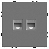 Розетка двойная Ethernet RJ-45 без рамки Stekker Эмили 49952 100_100_2301205