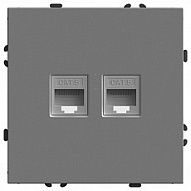 Розетка двойная Ethernet RJ-45 без рамки Stekker Эмили 49952 500_191_2301205