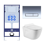 SET AQUATEK ДИВА-023 4в1 (рама AQUATEK Standard INS-0000012+ кркпеж KKI-0000002+клавиша KDI-0000023+унитаз ДИВА AQ2012-00 с тонким сиденьем soft-close 250_100_2416777