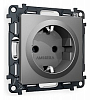 Розетка с заземлением, без рамки Ambrella Volt ALFA MA656010 100_100_2307042