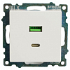 Розетка 2хUSB type A и C без рамки Stekker Катрин 50051 100_100_2160554