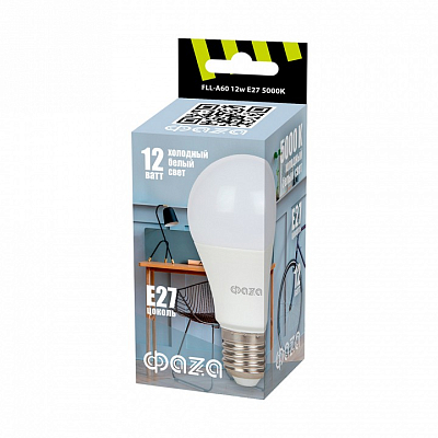 Лампа светодиодная Jazzway  E27 12Вт 5000K FLL- A60 12w E27 5000K 400_400_2869829