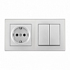 Блок с розеткой и выключателем Arte Milano SET06-2 SET06-2-30-2-40-1 silver 100_100_2305960