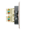 Розетка двойная Ethernet RJ-45 без рамки Stekker Мия 50481 100_100_3085823