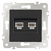 Розетка Ethernet RJ-45 без рамки Arte Milano am-203 203.45-2.black 100_100_2302552