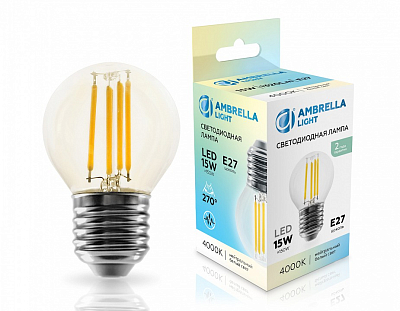 Лампа светодиодная Ambrella Light G45 E27 15Вт 4000K 451524 400_400_2030337