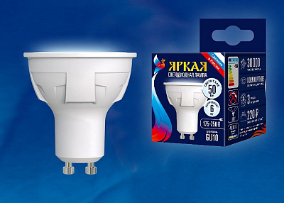 Лампа светодиодная Uniel FR PLP01WH GU10 6Вт 4000K UL-00002421 400_400_1859495