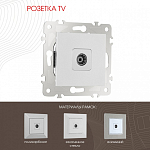 ТВ-розетка без рамки Arte Milano am-203 203.43-1.silver 250_100_2166610