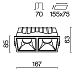 Встраиваемый светильник Technical DL043-02-15W4K-SQ-WB 250_100_2708818