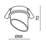Встраиваемый светильник Technical DL044-01-GU10-B 250_100_Array